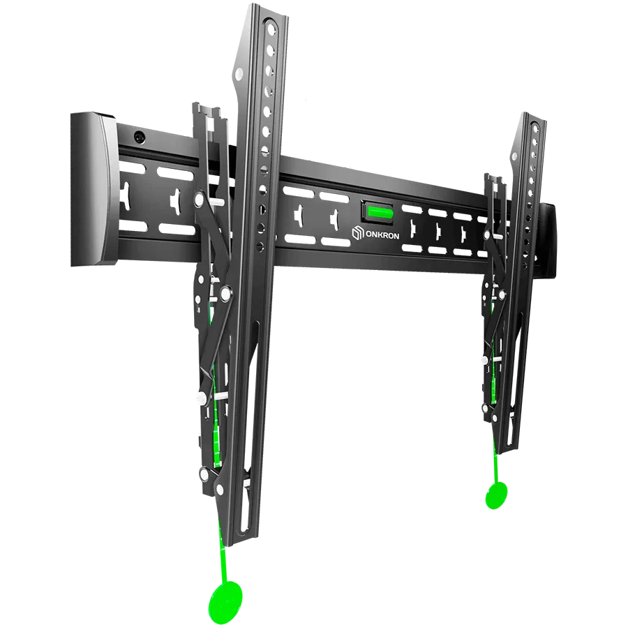 Настенное крепление ONKRON с регулировкой наклона для плоских телевизоров с диагональю от 43 до 85 дюймов до 68,2 кг, черный, VESA: 75x75 - 600x400 — Изображение №1