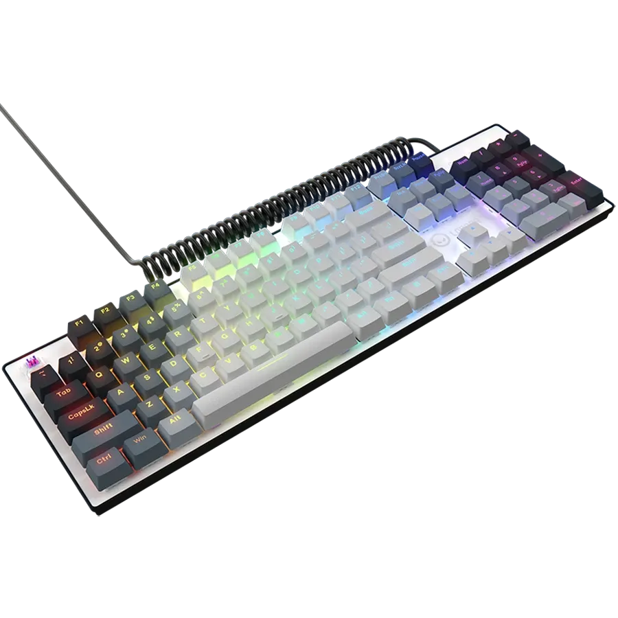 LORGAR Azar 514 Gaming Keyboard, Wired, White, EN — Image №4