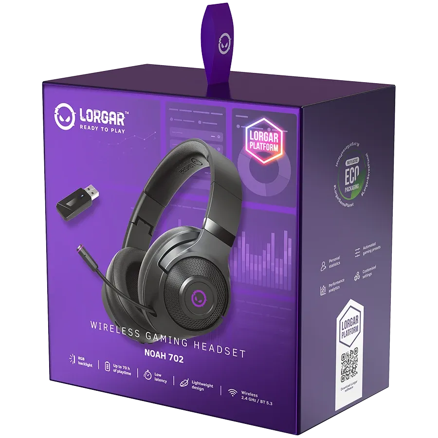 LORGAR {Беспроводная} Гарнитура, Чёрный — Изображение №9