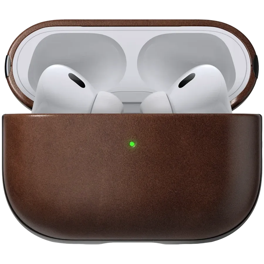 NOMAD Чехол Modern Leather Case , Коричневый для AirPods Pro (Gen. 2) — Изображение №1