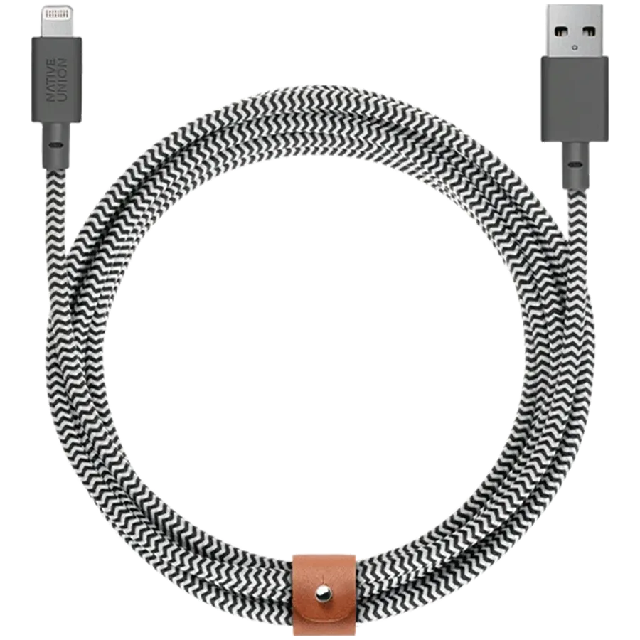 NATIVE UNION Καλώδιο USB σε Lightning, 3 μετρητής, Ζέβρα — Εικών №1