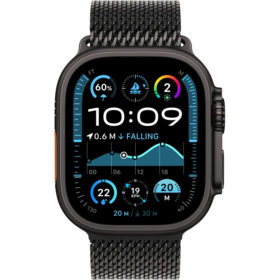 Apple Watch Ultra 2 2024, 49мм, Black Titanium, Черная титановая Milanese петля, L — Изображение №2
