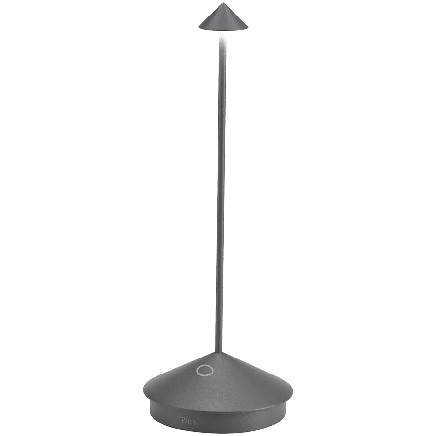 ZAFFERANO PINA PRO TABLE LAMP 105x290mm. PAINTED DARK GREY 2.2W LED 173lm. — Изображение №1