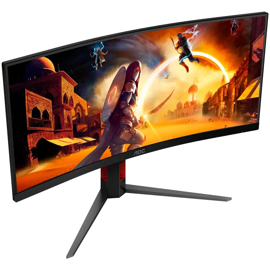 AOC LED-монитор (34", 3440x1440, VA) Чёрный/Красный — Изображение №2 AOC LED-монитор (34", 3440x1440, VA) Чёрный/Красный — Изображение №2