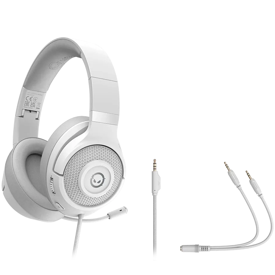 Headset LORGAR Noah 101 with Microphone, White — Изображение №5