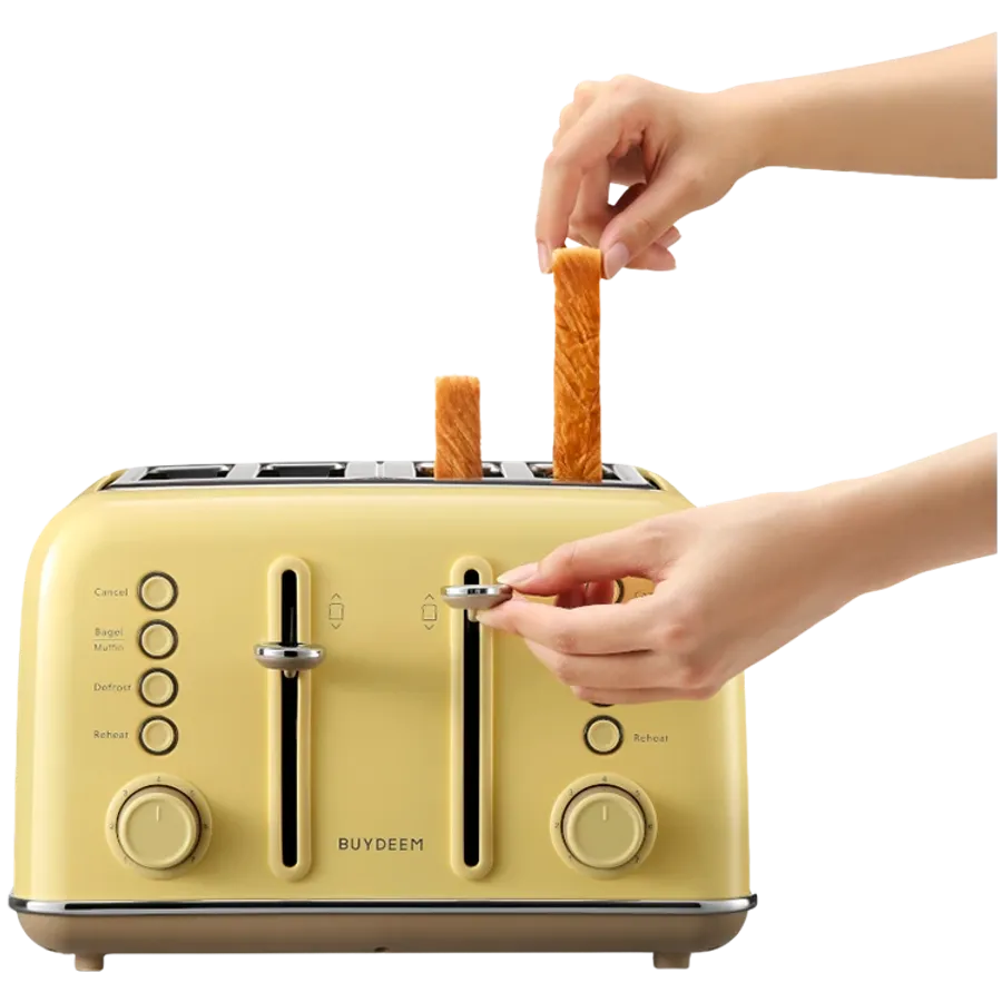 BUYDEEM Toaster DT640E, Mellow Yellow — Image №6