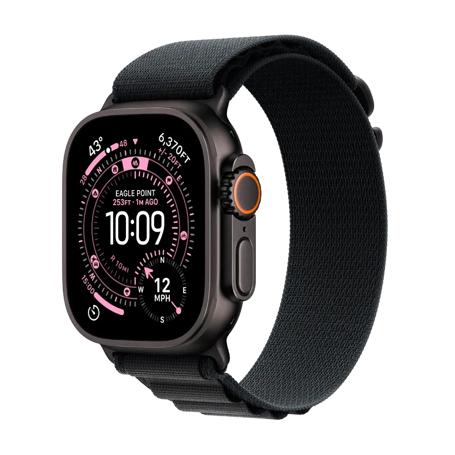 Apple Watch Ultra 3, 49mm, Black, Black Alpine Loop, S — Image №1