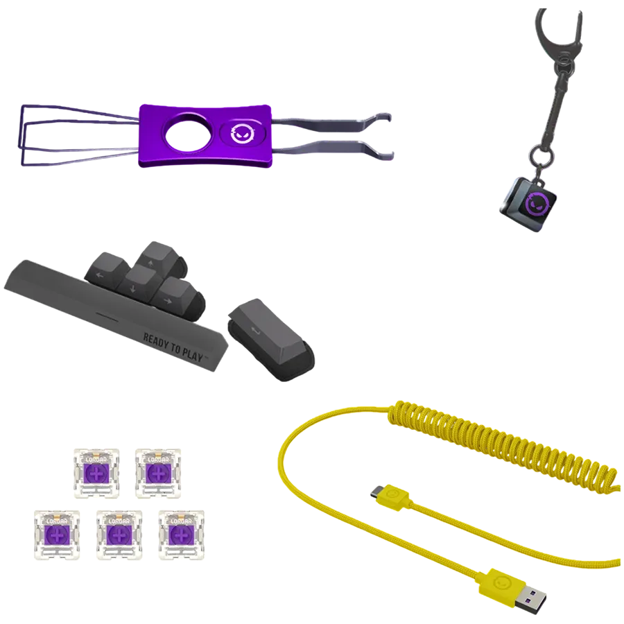 LORGAR KBP70TKLW Gaming Keyboard, Wireless, Yellow, EN — Image №10