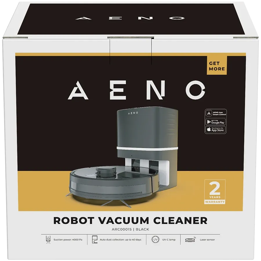 AENO RC1S Ηλεκτρική σκούπα ρομπότ, Μαύρος — Εικών №7