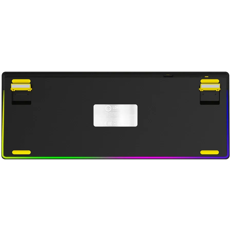 LORGAR KBP70TKLW Gaming Keyboard, Wireless, Yellow, EN — Image №8