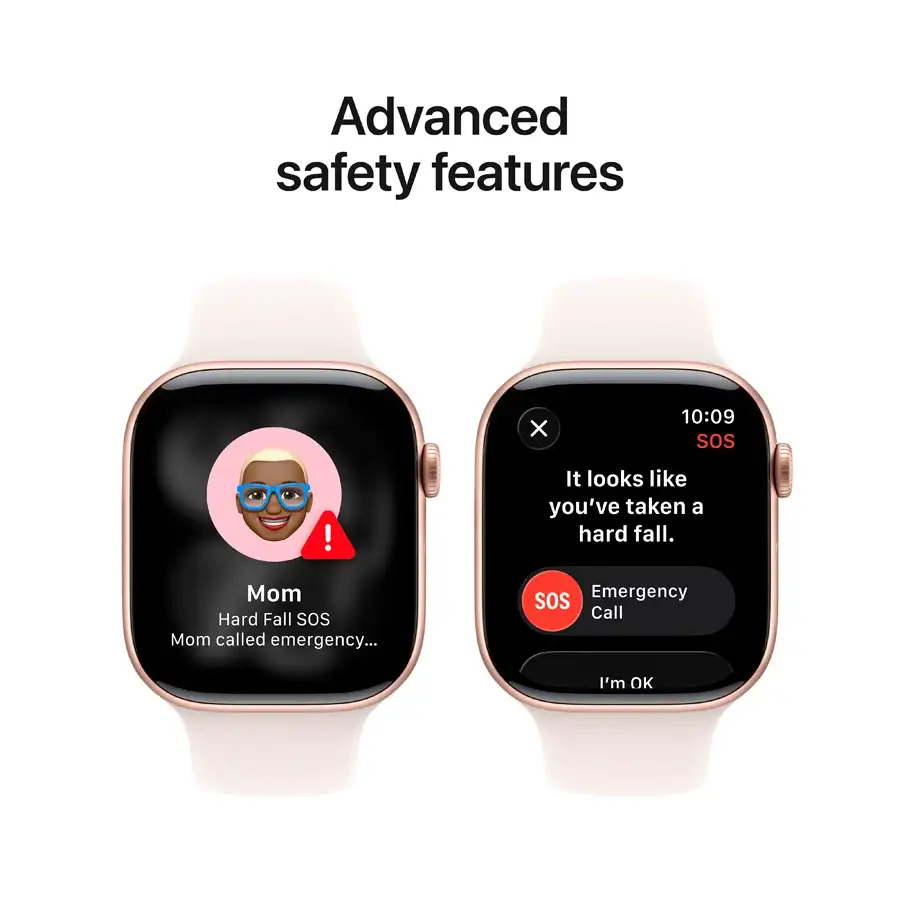 Apple Watch Series 11 GPS, 46mm, Rose Gold Aluminium, Light Blush Sport Band, M/L — Image №6