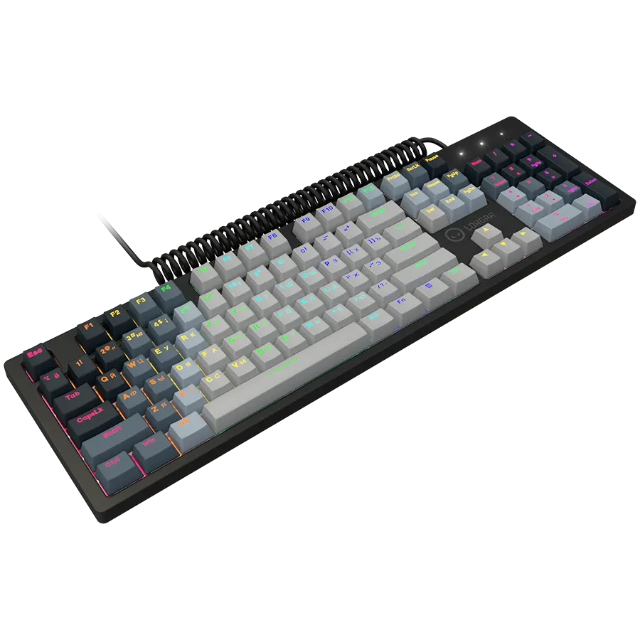 LORGAR Azar 514 Игровая клавиатура, Проводная, Белый, Английский/Русский — Изображение №2 LORGAR Azar 514 Игровая клавиатура, Проводная, Белый, Английский/Русский — Изображение №2