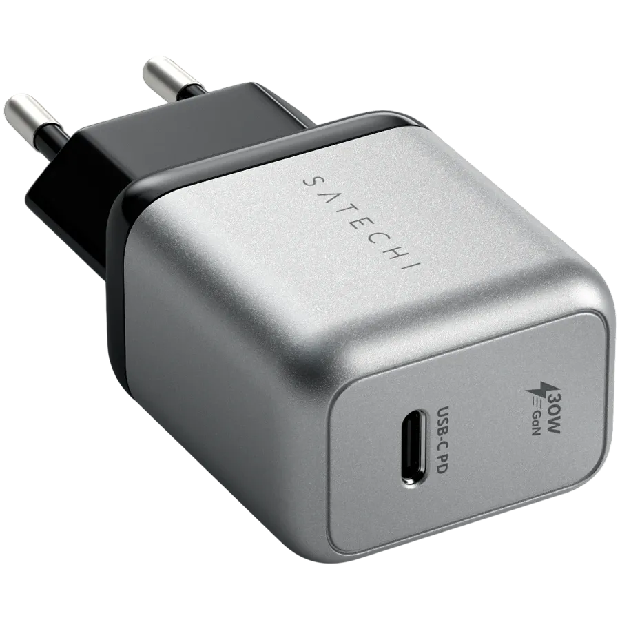 SATECHI Power Adapter USB-C, 30 W, Silver — Image №2 SATECHI Power Adapter USB-C, 30 W, Silver — Image №2