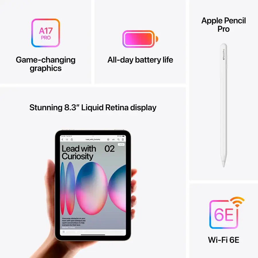 Apple iPad mini (A17 Pro), 256 GB, Wi-Fi, 2024, Space Gray — Image №6
