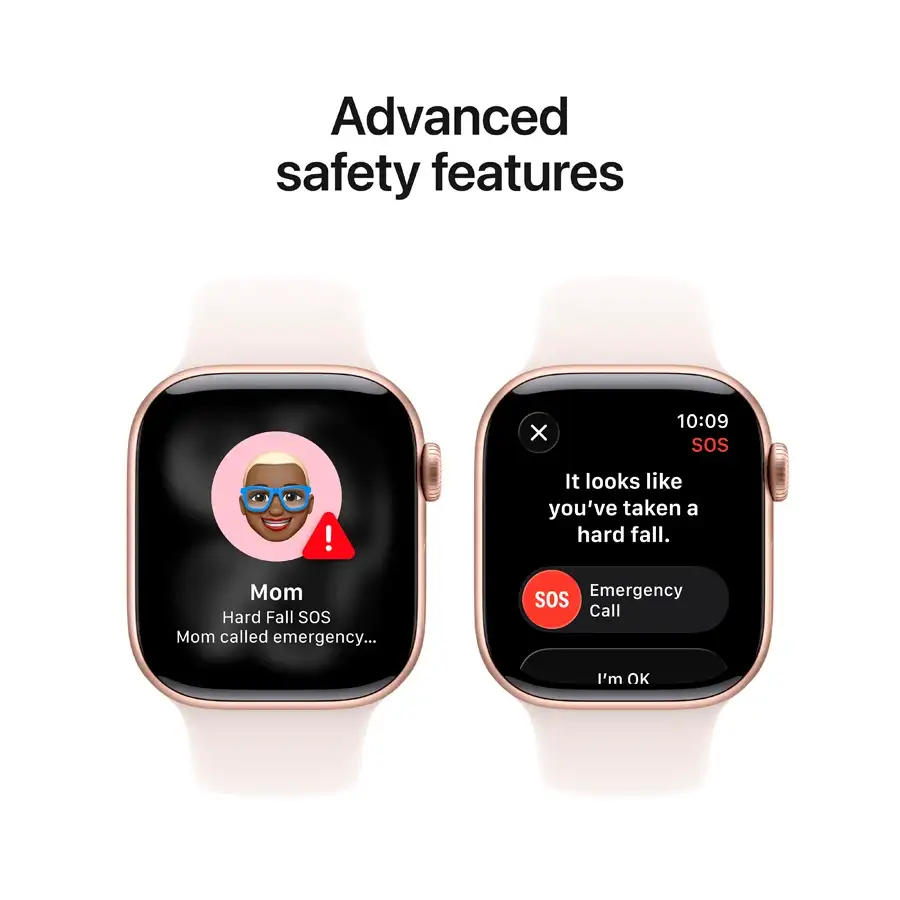 Apple Watch Series 11 GPS, 42mm, Rose Gold Aluminium, Light Blush Sport Band, S/M — Image №6
