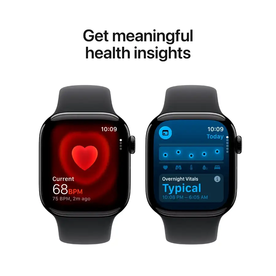 Apple Watch Series 11 GPS, 42mm, Jet Black, Black Sport Band, S/M — Image №5
