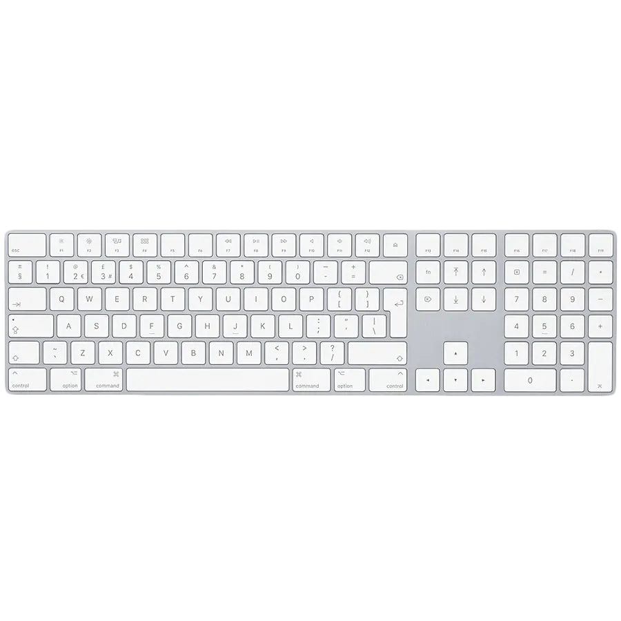 APPLE Magic Keyboard with Numeric Keypad Keyboard, Wireless, Silver, International EN — Image №1