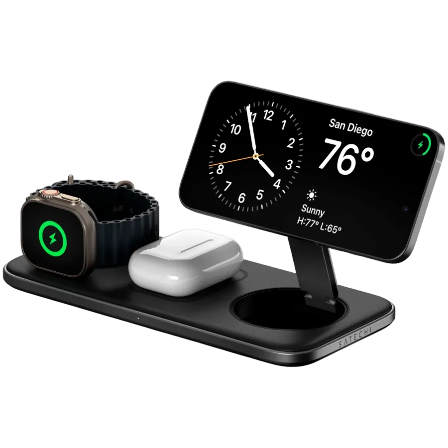 SATECHI Wireless Charger, 15 W, Black — Image №1