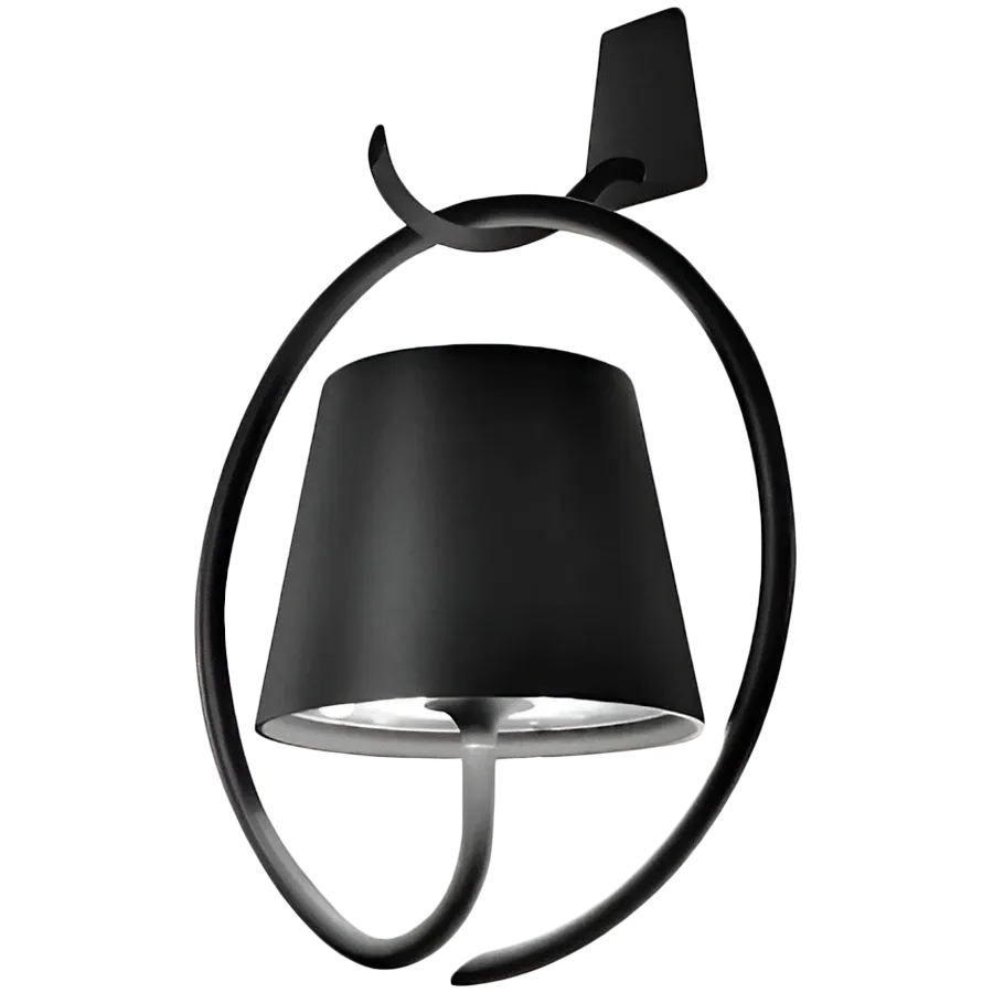 ZAFFERANO POLDINA WALL LAMP WITH HOOK 125x265x200 MATT DARK GRAY 2.2W LED 185/203 lm. — Image №1