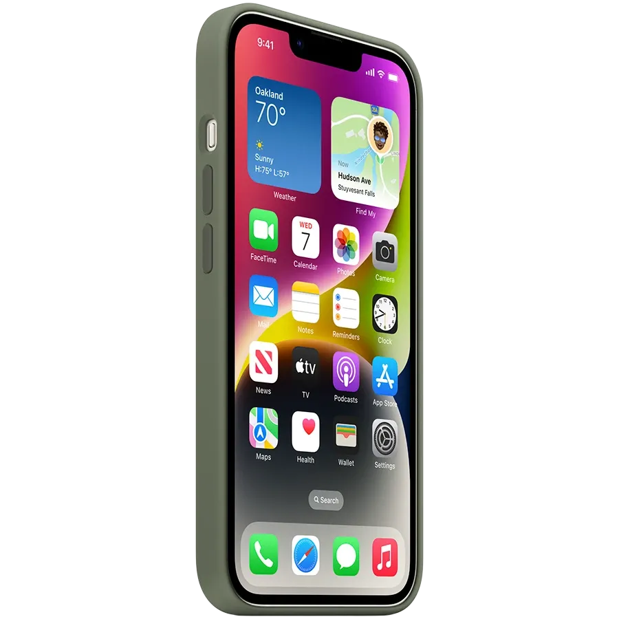 Պատյան APPLE Silicone Case հետ MagSafe Ձիթապտղի գույն for iPhone 14 — image №3