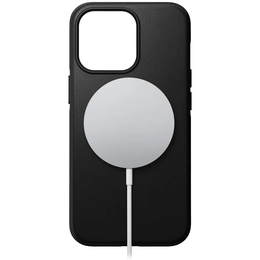 NOMAD Θήκη Modern Leather Case με MagSafe, Μαύρος for iPhone 13 — Εικών №1