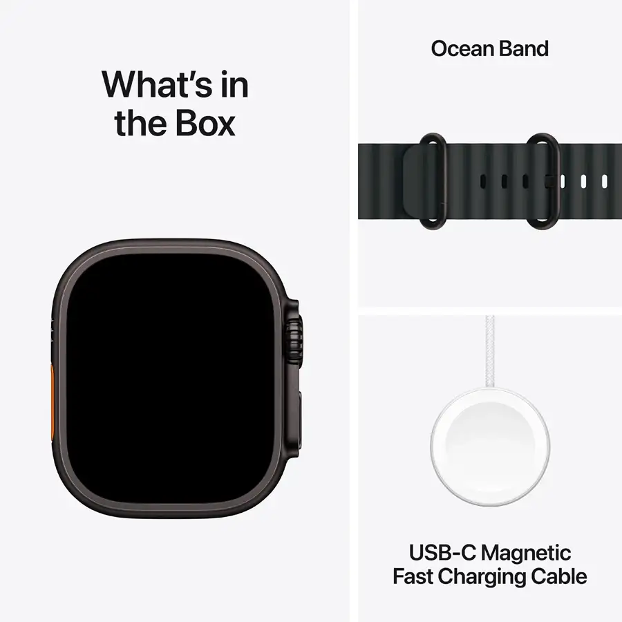 Apple Watch Ultra 3, 49mm, Black, Black Ocean Band — Image №7
