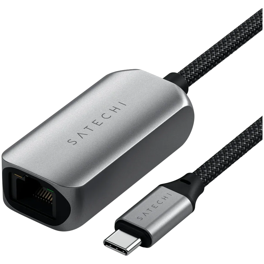 SATECHI  Многопортовый адаптер USB-C 2.5 Gigabit Ethernet Adapter Space Gray — Изображение №2