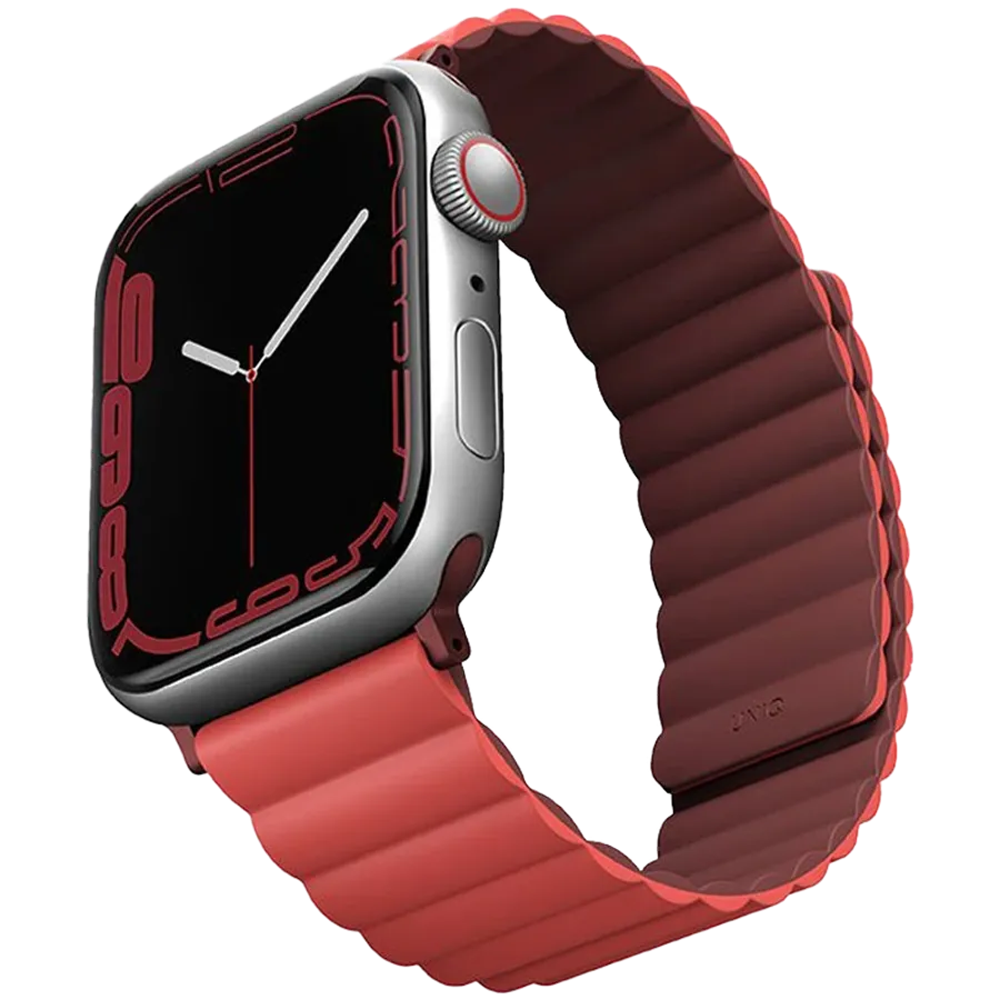 UNIQ Revix Reversible Magnetic Strap for Apple Watch 41/40/38 Band Revix Maroon/Coral for Apple Watch 38/40/41 mm — Изображение №1