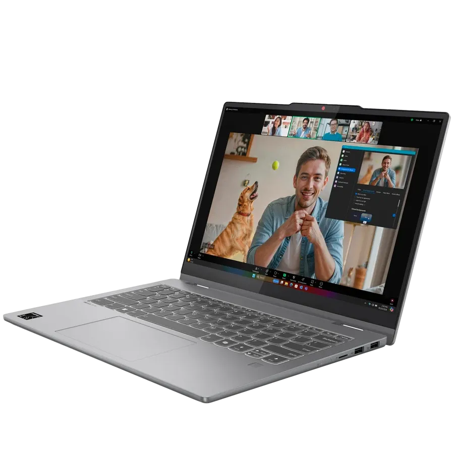 Ноутбук LENOVO IdeaPad 5 2-in-1 14 14" (1920x1200 60Гц), Qualcomm Snapdragon X Plus X1P-42-100, 16 ГБ, Qualcomm Adreno X1-45, Luna Grey, 1 ТБ — Изображение №3