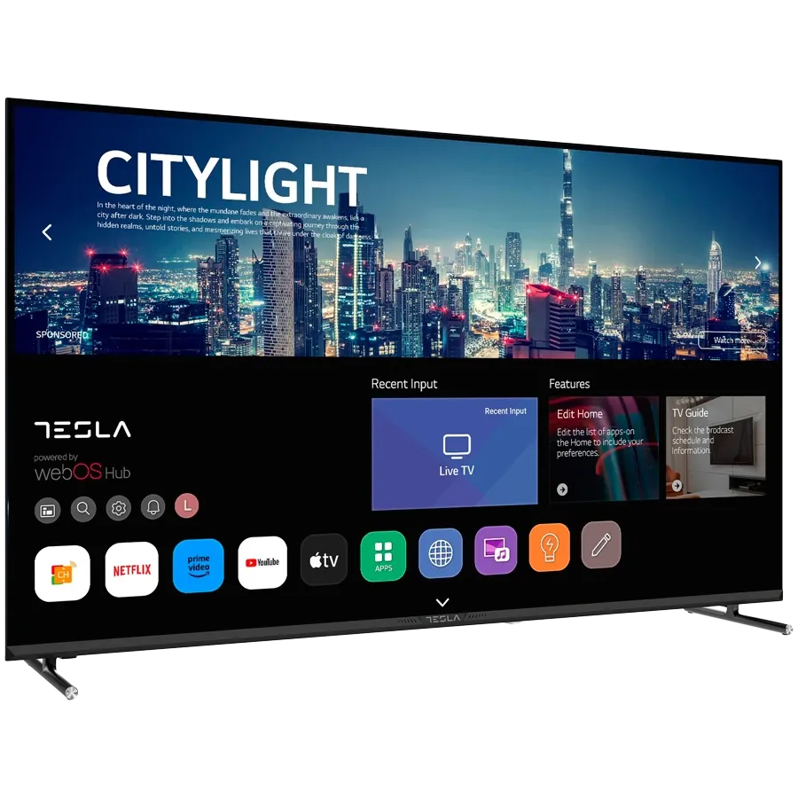 TESLA Смарт ТВ, LCD, 50", UHD, Чёрный — Изображение №2 TESLA Смарт ТВ, LCD, 50", UHD, Чёрный — Изображение №2