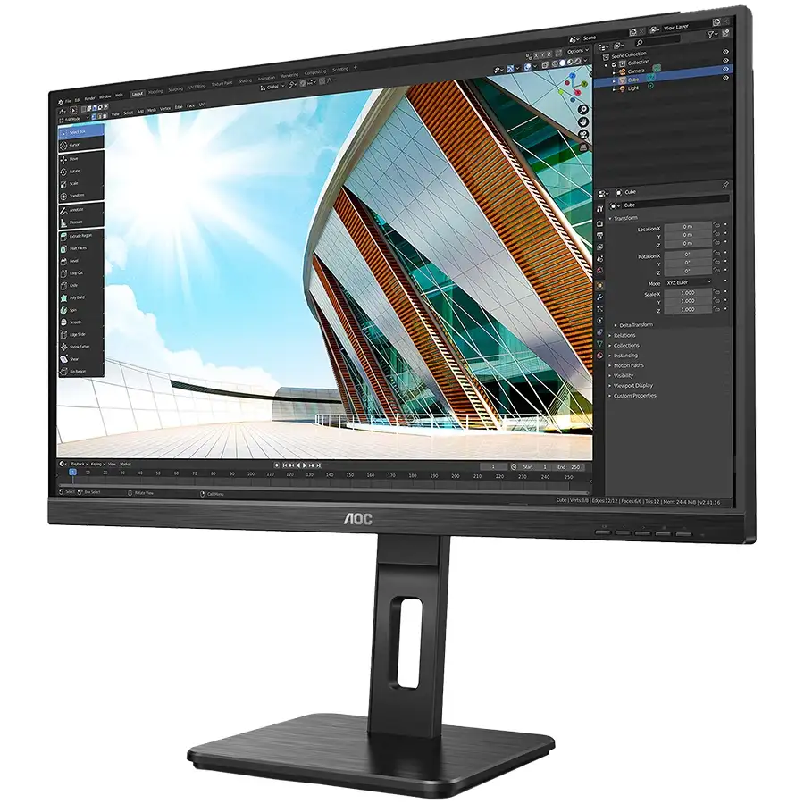 AOC Monitor LED (27", 1920x1080, IPS) Μαύρος — Εικών №2