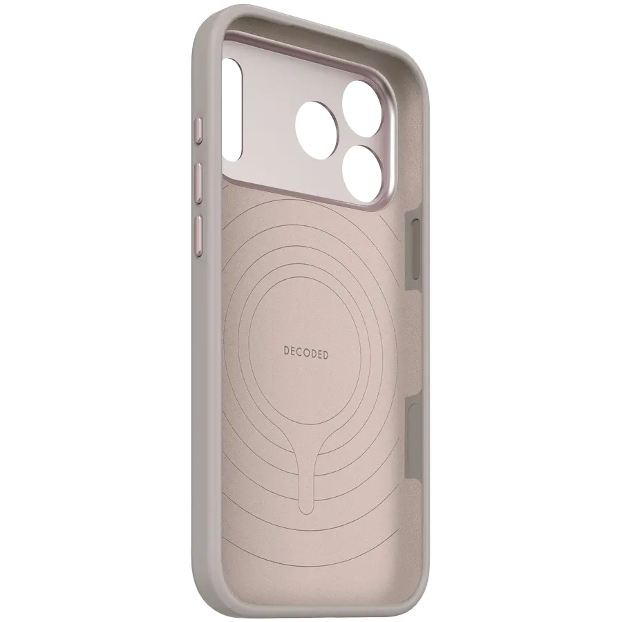 DECODED Case Antimicrobial Silicone MagSafe with MagSafe, Soft Taupe for iPhone 17 Pro Max — Image №4