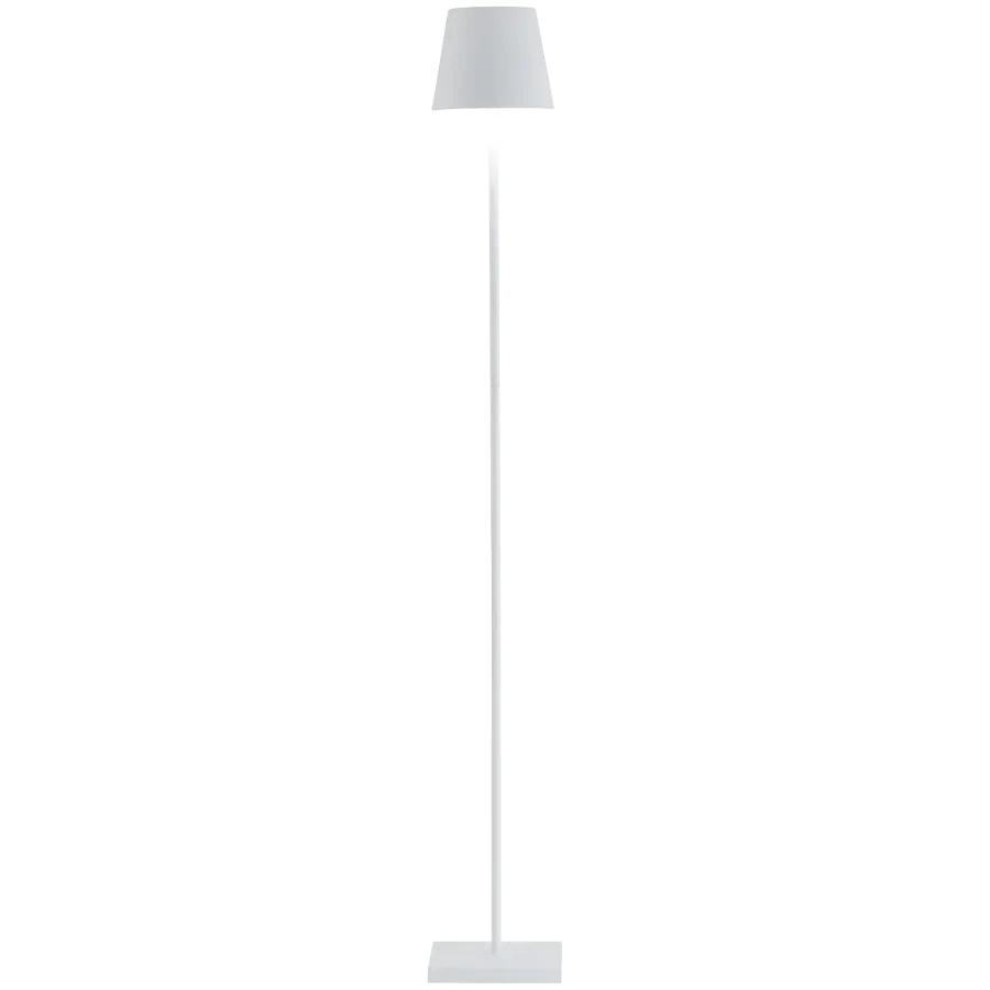 ZAFFERANO POLDINA PRO L FLOOR LAMP 170x170x1220mm. PAINTED MATT WHITE 4.5W LED 400lm. — Image №1