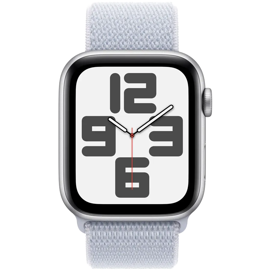 Apple Watch SE GPS Gen.2 (2024), 44мм, Серебристый, Голубое облако спортивный ремешок — Изображение №2