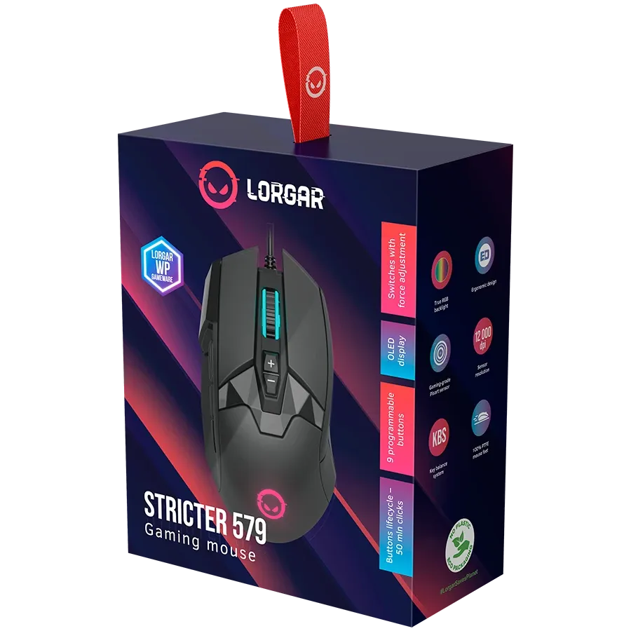 LORGAR Gaming Mouse, Wired, Black — Image №8 LORGAR Gaming Mouse, Wired, Black — Image №8