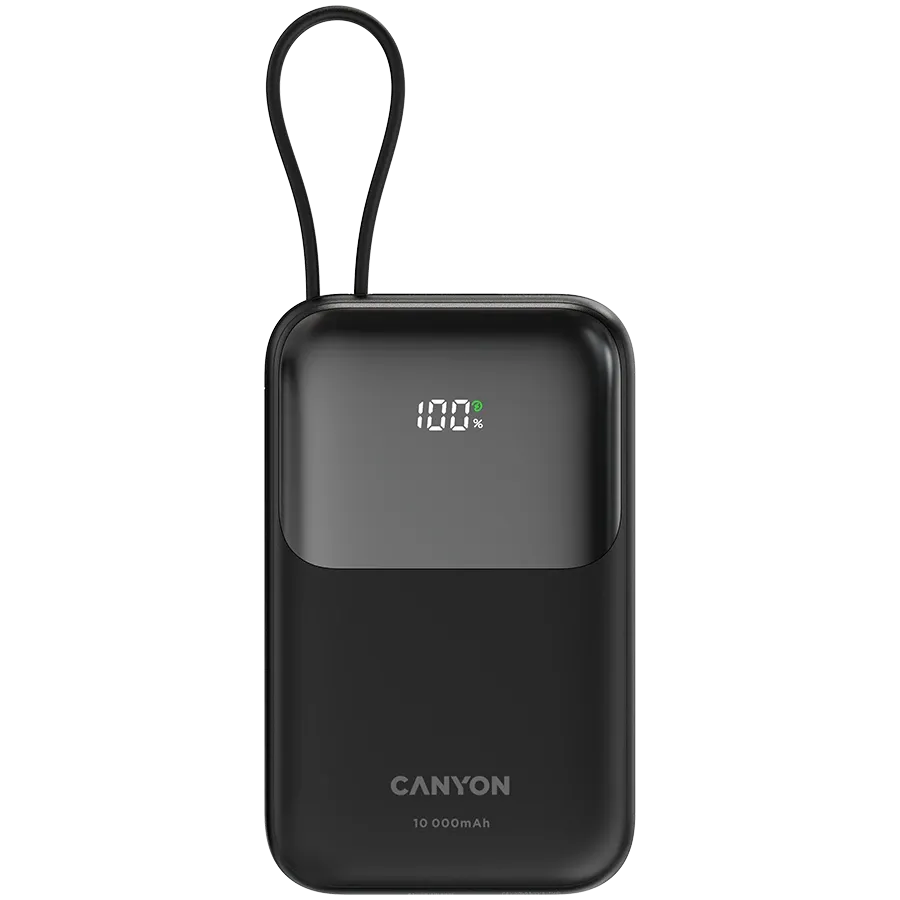 CANYON OnPower 101 Портативное зарядное устройство, 10000 мА·ч, Чёрный — Изображение №1