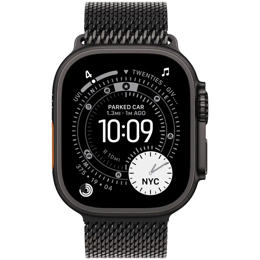 Apple Watch Ultra 3, 49χιλ., Μαύρος, Black Titanium Milanese Loop, Medium — Εικών №2