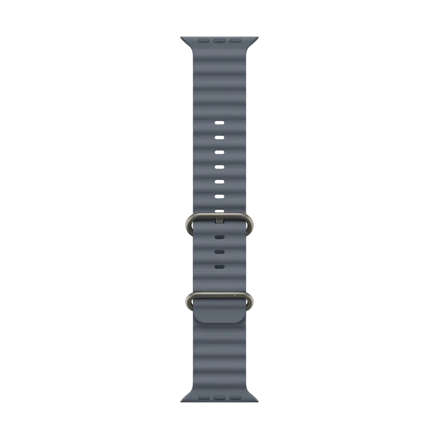 Apple 49mm Ocean Band - Natural Titanium Finish Band Ocean Band Anchor Blue for Apple Watch 44/45/46/49 mm — Изображение №3 Apple 49mm Ocean Band - Natural Titanium Finish Band Ocean Band Anchor Blue for Apple Watch 44/45/46/49 mm — Изображение №3