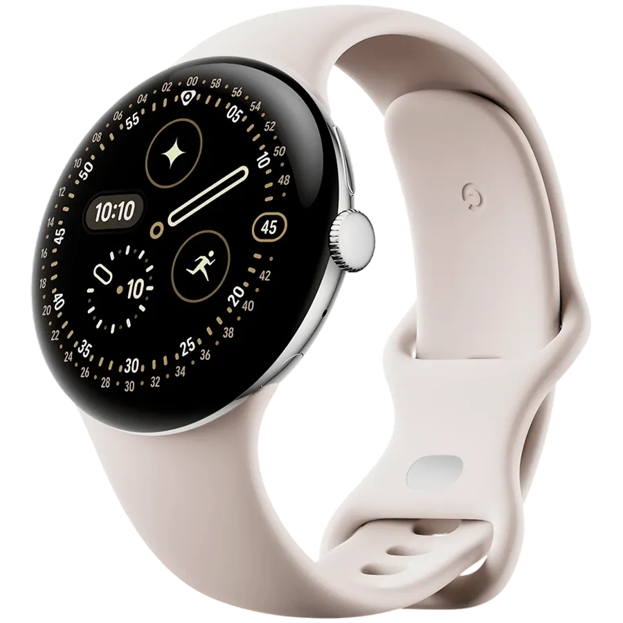 GOOGLE Pixel Watch 4 Smart Watch, 45mm, Silver — Image №1 GOOGLE Pixel Watch 4 Smart Watch, 45mm, Silver — Image №1