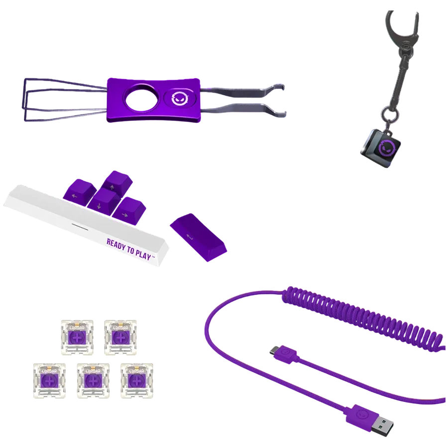 LORGAR KBP70TKLW Gaming Keyboard, Wireless, White, EN — Image №10