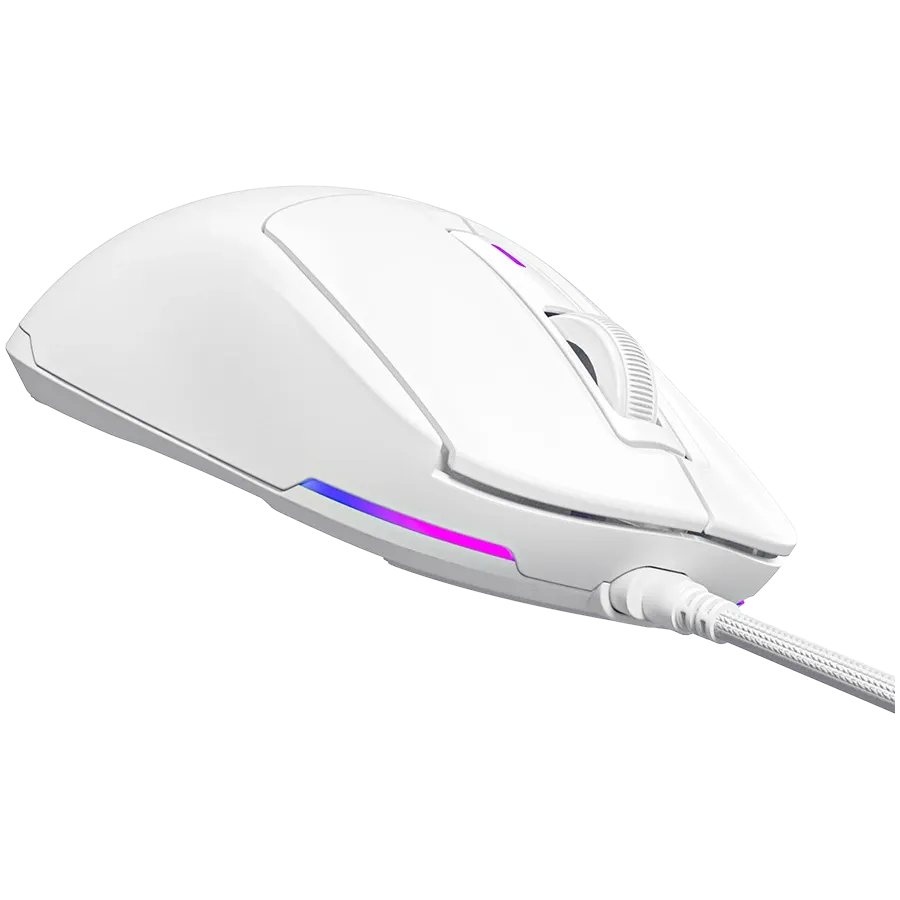 LORGAR MSA10 Gaming Mouse, Wired, White — Image №5