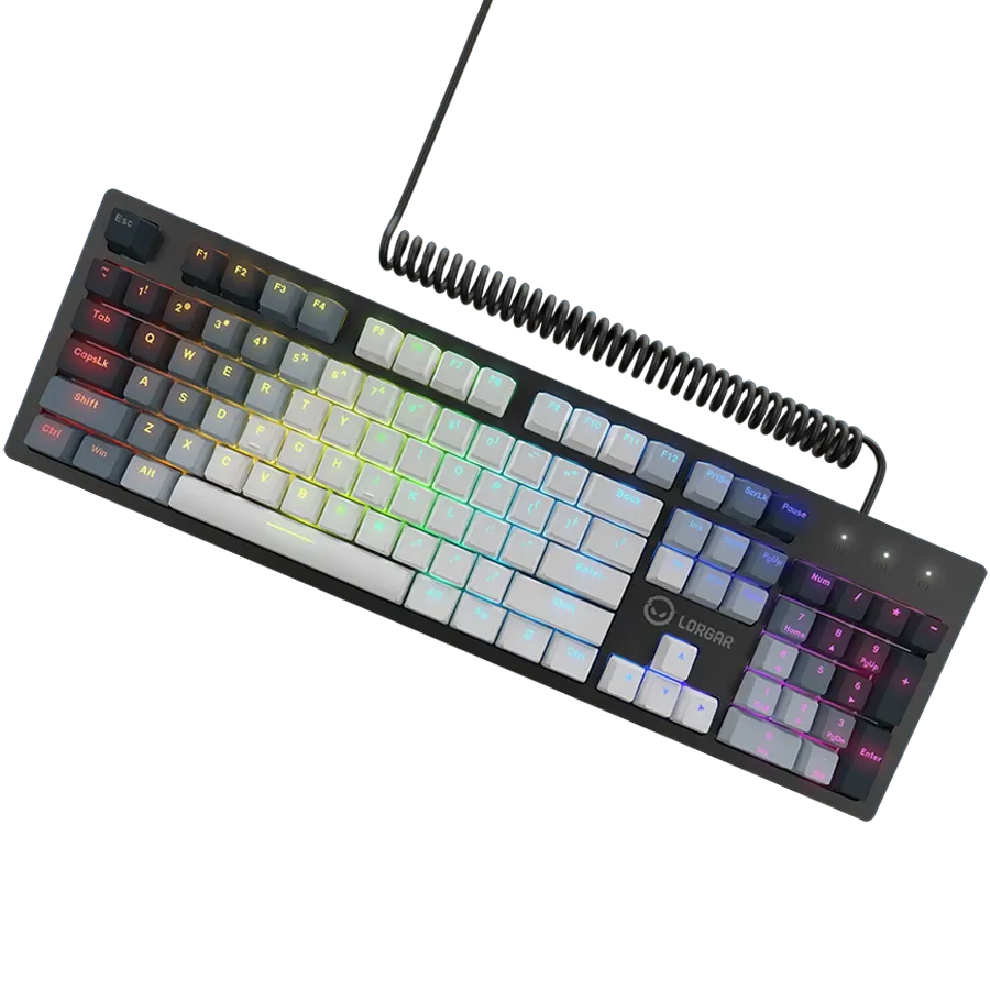 LORGAR Azar 514 Gaming Keyboard, Wired, White, EN — Image №3