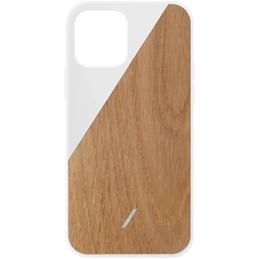 NATIVE UNION Case CLIC WOODEN with MagSafe, White/Wood for iPhone 12/12 Pro — Image №1