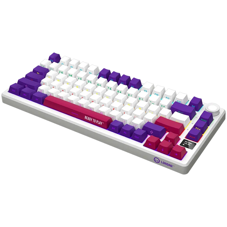 LORGAR KBP7075W Игровая клавиатура, Беспроводная, Белый, Английский — Изображение №2