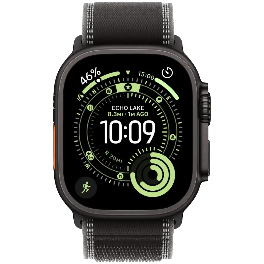 Apple Watch Ultra 3, 49mm, Black, Black/Charcoal Trail Loop, M/L — Image №2