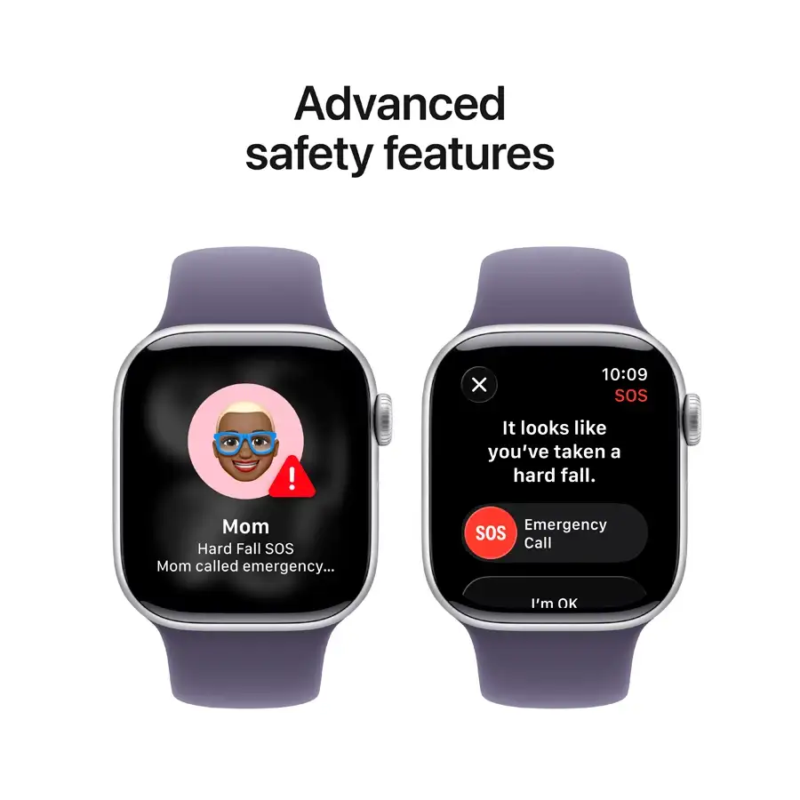 Apple Watch Series 11 GPS, 42mm, Silver Aluminium, Purple Fog Sport Band, S/M — Image №6