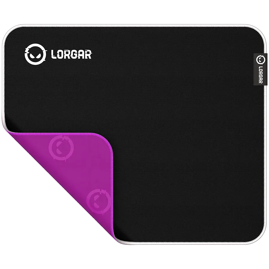 LORGAR Gaming mouse pad 360x300mm, Black/Purple — Image №2