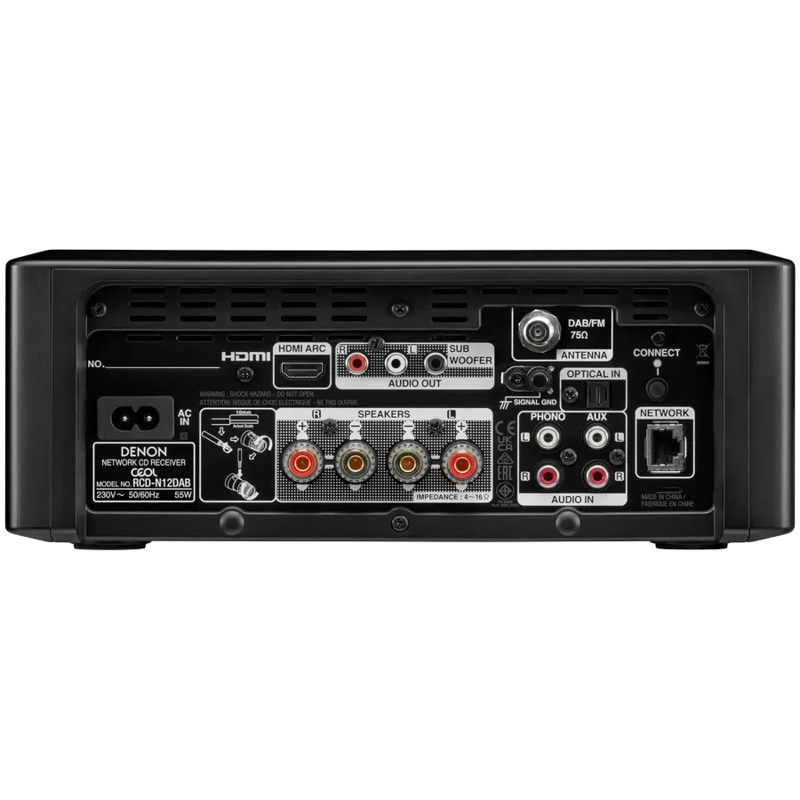 DENON Аудиосистема RCDN12DABBKE2, Чёрный — Изображение №2