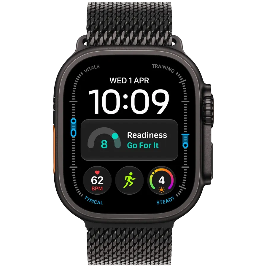 Apple Watch Ultra 4 GPS + Cellular, 49мм, Чёрный, Черная титановая Milanese петля, L — Изображение №2
