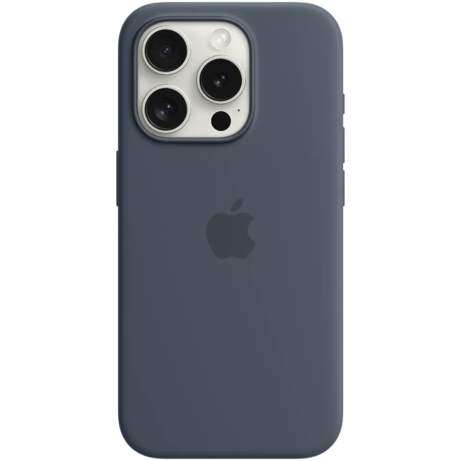 APPLE Silicone Case with MagSafe, Storm Blue for iPhone 15 Pro — Image №1